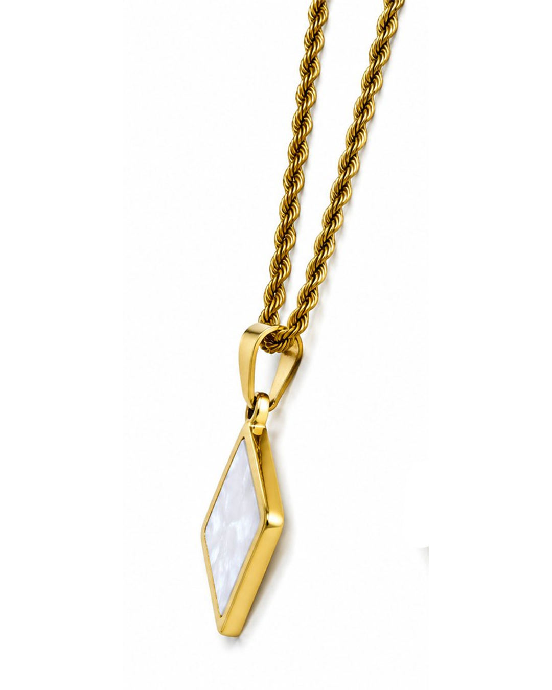 White Diamond with Gold Plated