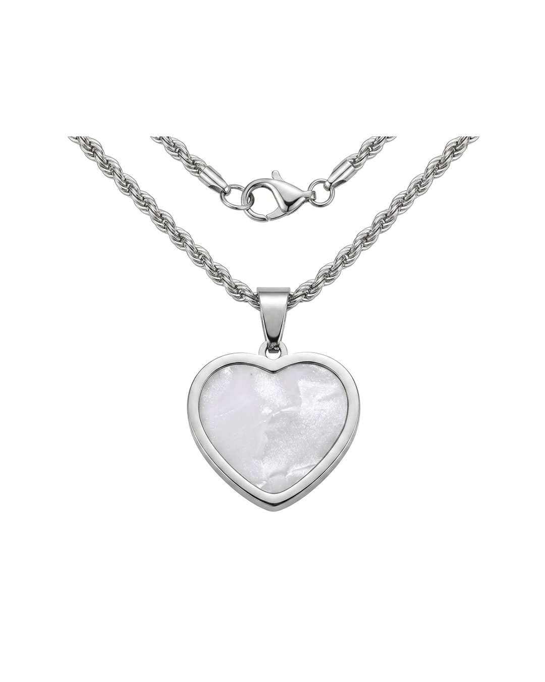 White Heart Locket