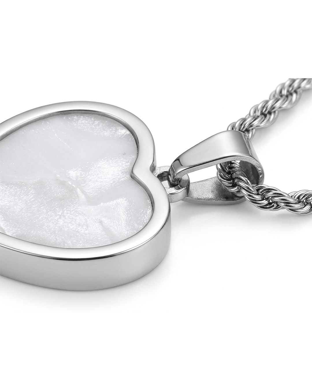 White Heart Locket