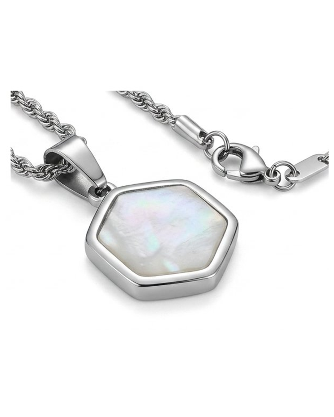 Pentagon White Locket